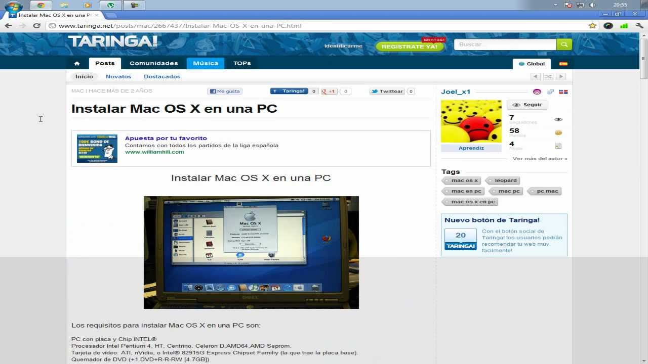 mac os x iso download for pc